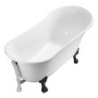 maax clawfoot tub Streamline Bath Bathroom Tub White Soaking Clawfoot Tub