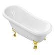 tub shop Streamline Bath Bathroom Tub White Soaking Clawfoot Tub