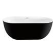 resin bathtub Streamline Bath Bathroom Tub Free Standing Bath Tubs Black Soaking Freestanding Tub