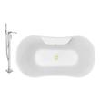 shower and freestanding tub ideas Streamline Bath Set of Bathroom Tub and Faucet White Soaking Clawfoot Tub