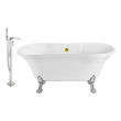 shower and freestanding tub ideas Streamline Bath Set of Bathroom Tub and Faucet White Soaking Clawfoot Tub
