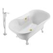 shower over tub ideas Streamline Bath Set of Bathroom Tub and Faucet White Soaking Clawfoot Tub