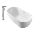 footed tubs for sale Streamline Bath Set of Bathroom Tub and Faucet White Soaking Freestanding Tub