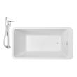 waste and overflow for clawfoot tub Streamline Bath Set of Bathroom Tub and Faucet White Soaking Freestanding Tub