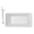 bathtub trim ideas Streamline Bath Set of Bathroom Tub and Faucet White Soaking Freestanding Tub