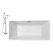 tub in shower bathroom ideas Streamline Bath Set of Bathroom Tub and Faucet White Soaking Freestanding Tub