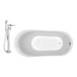 jetted tub and shower Streamline Bath Set of Bathroom Tub and Faucet White Soaking Freestanding Tub