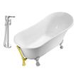 stand alone bathtub ideas Streamline Bath Set of Bathroom Tub and Faucet White Soaking Clawfoot Tub