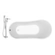 drain claw for bathtub Streamline Bath Set of Bathroom Tub and Faucet White Soaking Clawfoot Tub
