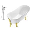 best free standing tub faucet Streamline Bath Set of Bathroom Tub and Faucet White Soaking Clawfoot Tub