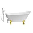 white clawfoot bathtub Streamline Bath Set of Bathroom Tub and Faucet White Soaking Clawfoot Tub