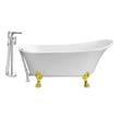 claw foot tub Streamline Bath Set of Bathroom Tub and Faucet White Soaking Clawfoot Tub
