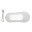 best tub and shower faucet Streamline Bath Set of Bathroom Tub and Faucet White Soaking Clawfoot Tub