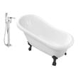 old fashioned bathtubs for sale Streamline Bath Set of Bathroom Tub and Faucet White Soaking Clawfoot Tub