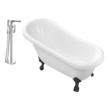 best shower tub Streamline Bath Set of Bathroom Tub and Faucet White Soaking Clawfoot Tub