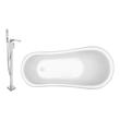 bathtub decor ideas Streamline Bath Set of Bathroom Tub and Faucet White Soaking Clawfoot Tub