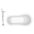 new bathtub drain stopper Streamline Bath Set of Bathroom Tub and Faucet White Soaking Clawfoot Tub