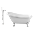 new bathtub drain stopper Streamline Bath Set of Bathroom Tub and Faucet White Soaking Clawfoot Tub