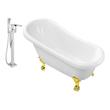 soaking tub ideas Streamline Bath Set of Bathroom Tub and Faucet White Soaking Clawfoot Tub
