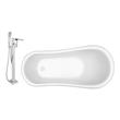 soaking tub ideas Streamline Bath Set of Bathroom Tub and Faucet White Soaking Clawfoot Tub