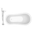 bathtub stopper kit Streamline Bath Set of Bathroom Tub and Faucet White Soaking Clawfoot Tub
