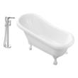 foot bath tubs Streamline Bath Set of Bathroom Tub and Faucet White Soaking Clawfoot Tub