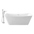 soaking tub for two with shower Streamline Bath Set of Bathroom Tub and Faucet White Soaking Freestanding Tub