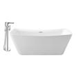 80 bathtub Streamline Bath Set of Bathroom Tub and Faucet White Soaking Freestanding Tub