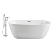 best clawfoot tub Streamline Bath Set of Bathroom Tub and Faucet White Soaking Freestanding Tub