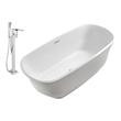 soaker tub bathroom ideas Streamline Bath Set of Bathroom Tub and Faucet White Soaking Freestanding Tub