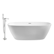 free standing tub ideas Streamline Bath Set of Bathroom Tub and Faucet White Soaking Freestanding Tub