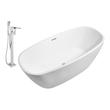 freestanding tub for two Streamline Bath Set of Bathroom Tub and Faucet White Soaking Freestanding Tub