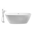 freestanding tub for two Streamline Bath Set of Bathroom Tub and Faucet White Soaking Freestanding Tub