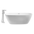 victorian clawfoot tub Streamline Bath Set of Bathroom Tub and Faucet White Soaking Freestanding Tub