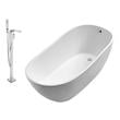 best soaking bathtub Streamline Bath Set of Bathroom Tub and Faucet White Soaking Freestanding Tub