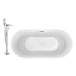 bathtub stopper plug Streamline Bath Set of Bathroom Tub and Faucet White Soaking Freestanding Tub