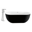 best soaking tub Streamline Bath Set of Bathroom Tub and Faucet Black Soaking Freestanding Tub