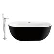 best clawfoot tub Streamline Bath Set of Bathroom Tub and Faucet Black Soaking Freestanding Tub