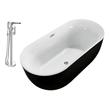 best place to buy freestanding tub Streamline Bath Set of Bathroom Tub and Faucet White Soaking Freestanding Tub