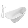 best shower doors for tubs Streamline Bath Set of Bathroom Tub and Faucet White Soaking Freestanding Tub