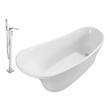 bathtub to standing shower Streamline Bath Set of Bathroom Tub and Faucet White Soaking Freestanding Tub