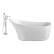 4 tubs Streamline Bath Set of Bathroom Tub and Faucet White Soaking Freestanding Tub