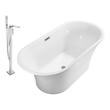 best jacuzzi tub Streamline Bath Set of Bathroom Tub and Faucet White Soaking Freestanding Tub