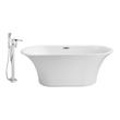 best bathtub drain stopper Streamline Bath Set of Bathroom Tub and Faucet White Soaking Freestanding Tub