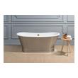 4 bath Streamline Bath Bathroom Tub Chrome  Soaking Freestanding Tub