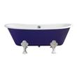 cedar bath tub Streamline Bath Bathroom Tub Purple Soaking Clawfoot Tub