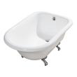bath tub for adults 4 feet Streamline Bath Bathroom Tub White Soaking Clawfoot Tub