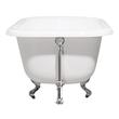 bath tub for adults 4 feet Streamline Bath Bathroom Tub White Soaking Clawfoot Tub