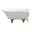 solid surface soaking tub Streamline Bath Bathroom Tub White Soaking Clawfoot Tub