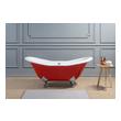 clawfoot tub faucet shower kit Streamline Bath Bathroom Tub Red Soaking Clawfoot Tub